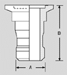 Hose adaptor, aluminum, e45