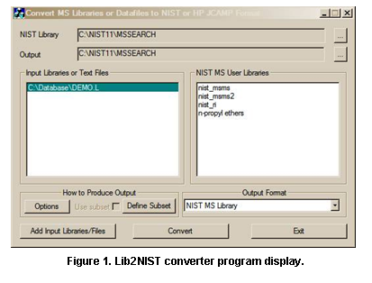 Text Box:  
Figure 50. Lib2NIST converter program display.
