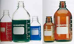 Wheaton Graduated Media Lab Bottles