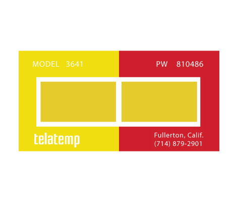Telatemp Irreversible Temperature Labels - Model 3641 / 810486 Series