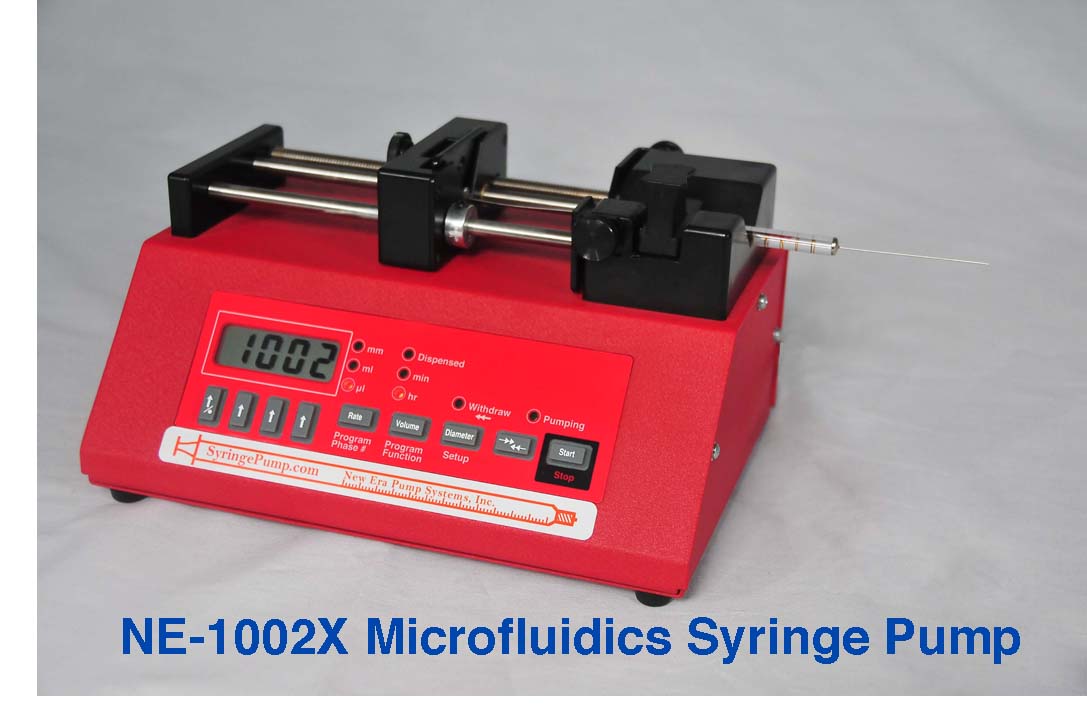 New Era NE-1002X and 4002X Microfluidics Syringe Pump