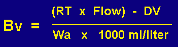 Formula for Calculation of Breakthrough Volume