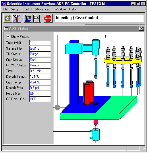 AutoDesorb System Status Window