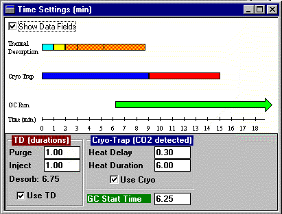 AutoDesorb System Time Settings Window