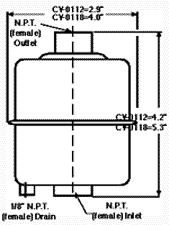 Drawing CV-0118-371H Balston Vacuum Pump Exhaust Filter System E29