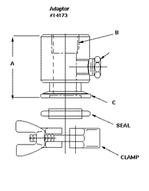 Drawing of Adapter #14173 for Balston Vacuum Pump Filter,e29