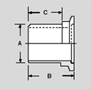 Hose adaptor, stainless steel, e44