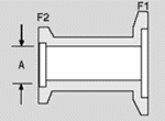 QF to QF reducers, 304 stainless, e45