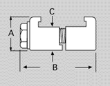 Large flange double claw clamp, e54