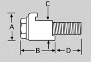 Large flange single claw clamp, e54