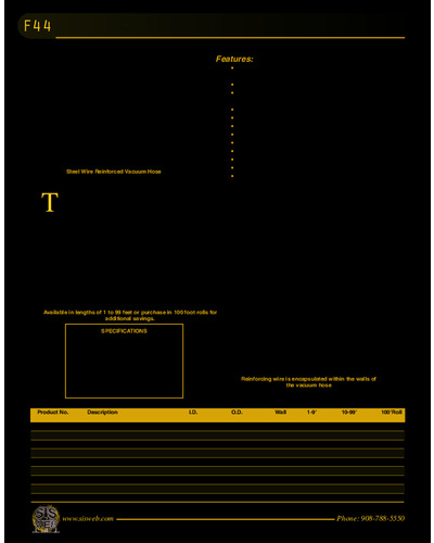 Vacuum Hose (Catalog F44)