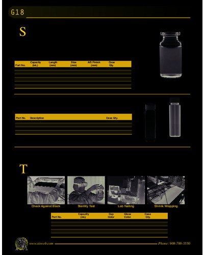 Lab Vials (Catalog G18)