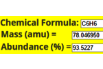 Exact Mass Calculator, Single Isotope Version