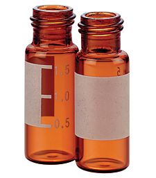 Amber Screw Thread Vial with Patch