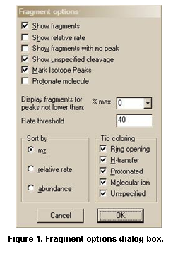 Text Box:  
Figure 23. Fragment options dialog box.
