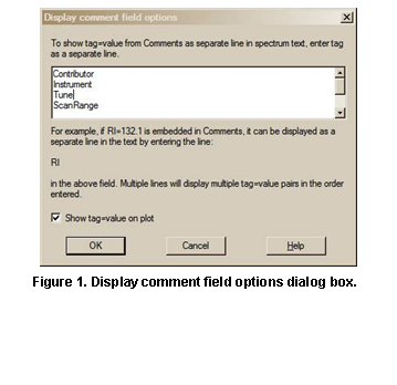 Text Box:  
Figure 44. Display comment field options dialog box.


